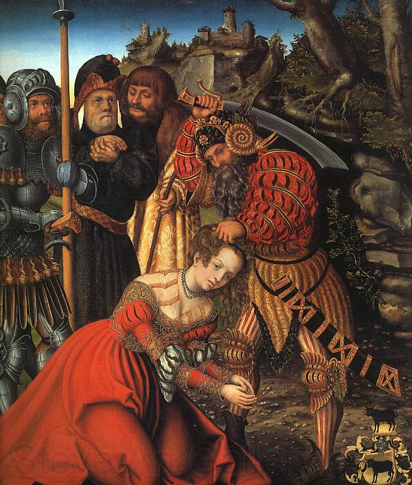 Lucas  Cranach The Martyrdom of St.Barbara France oil painting art